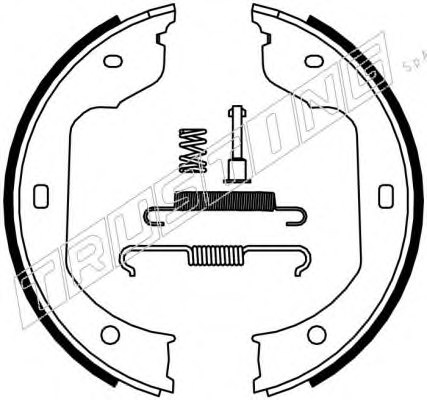 TRUSTING 019.029K Brake Shoe Set, parking brake